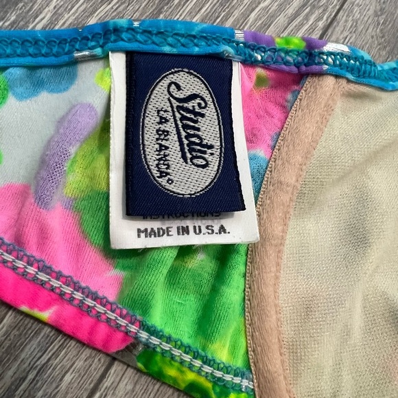 Vintgae studio la Blanca neon foil bikini top. - Picture 5 of 8